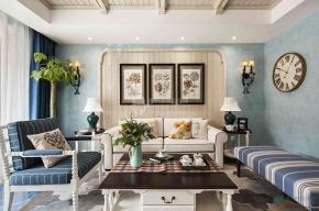 130㎡舒適三居，情迷藍(lán)色地中海